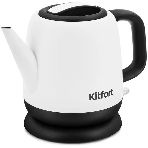 Чайник электрический Kitfort KT-6112 1 л, 1630 Вт, белый/черный (корпус: нержавеющая сталь), фото 1
