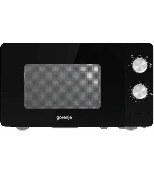 Микроволновая печь Gorenje MO20E1B черный, 20 л, 800 Вт, переключатели - поворотный механизм