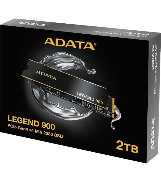 Накопитель SSD ADATA LEGEND 900, 2000Gb, PCIe 4.0 x4, 2280, NVMe, R/W 7000/5400, с радиатором