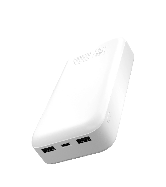 Портативный аккумулятор MORE CHOICE (4620202552938) PB25-20 20000mAh 2USB+Type-C+1micro USB 2.0A, белый