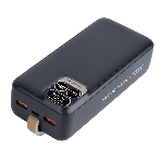 Портативный аккумулятор Perfeo Powerbank Atomic Age 30000 mAh/LED дисплей/PD + QC 3.0/Type-C/2 USB/Выход: 5A, max 22.5Wчерный (PF_E1478), фото3