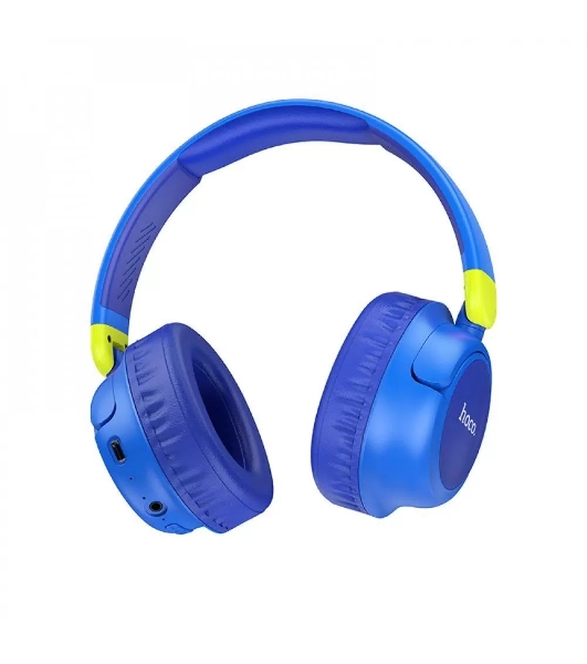 Беспроводные/проводные наушники Hoco W43 Blue синий, накладные, Bluetooth + проводной, складная конструкция, до 25 ч.