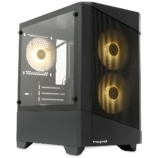 Компьютерный корпус HSPD M330, Mesh Mini-tower, черный, TG, 0.6 SPCC, 3x120mm ARGB mATX, mITX 175/330/160mm 2x2.5', 2x3.5', 4xPCI 1xUSB-A 3.0, 2xUSB-A1.0 365x216x405mm