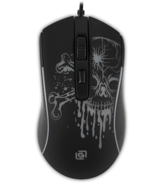 Мышь проводная Oklick 702G черный, 3600 dpi, USB, кнопки - 4
