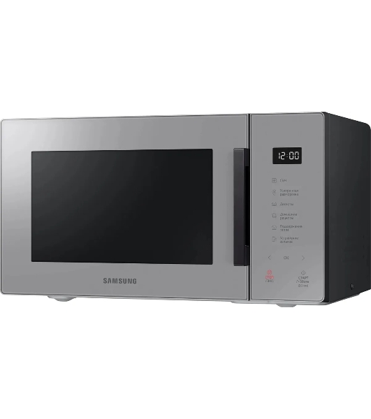 Микроволновая печь Samsung MS23T5018AG/BW серый, 23 л, 800 Вт, переключатели - сенсор