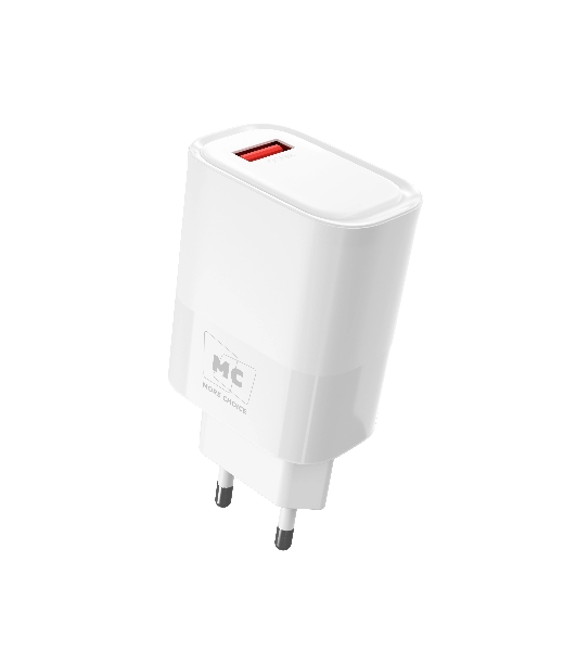 Сетевое зарядное устройство MORE CHOICE (4620202553409) NC09a 1USB 3.0A QC3.0 15W, белый