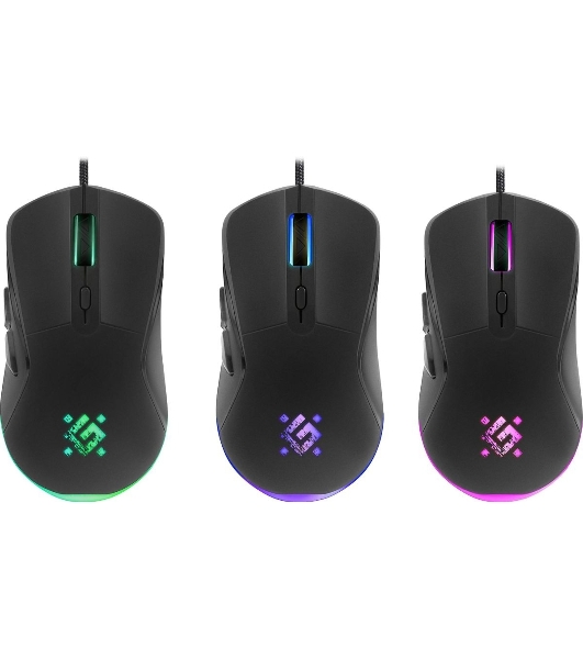 Мышь проводная Defender Arga GM-049 черный, 3600 dpi, USB, кнопки - 6