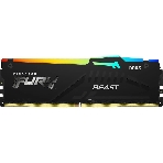 Оперативная память Kingston Fury Beast, DDR5, 32Gb (1x32Gb), 6000MHz, CL30, DIMM, с радиатором, RGb, черный, фото 1