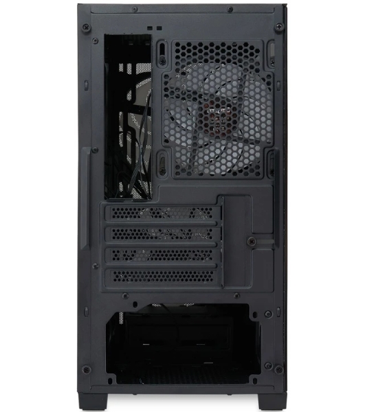 Компьютерный корпус без блока питания HSPD M321, Mesh Mini-tower, черный, slide TG, 0.45 SPCC, 2x140мм ARGb+1x120мм ARGb mATX, mITX 160/340/184мм 2x2.5', 2x3.5', 4xPCI 2xUSB-A 3.0, 1xUSB-A 1.0 390x200x385мм