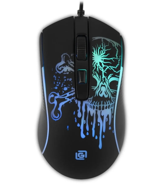 Мышь проводная Oklick 702G черный, 3600 dpi, USB, кнопки - 4
