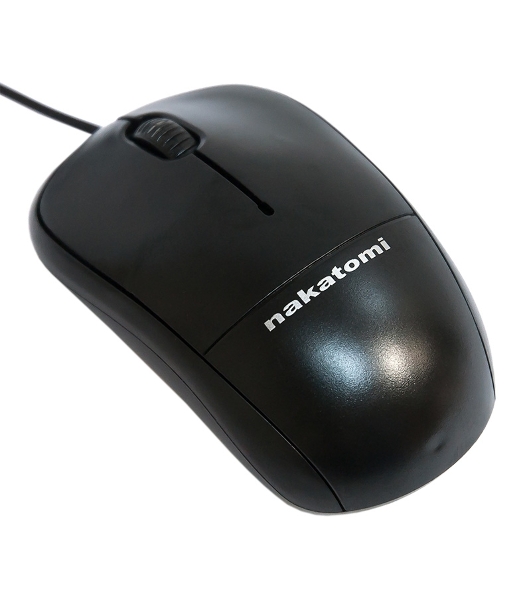 Мышь проводная Nakatomi MON-05U черный, 1000 dpi, USB, кнопки - 3