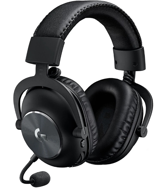 Гарнитура проводная с микрофоном Logitech Pro X LIGHTSPEED черный мониторные BT оголовье (981-000907)