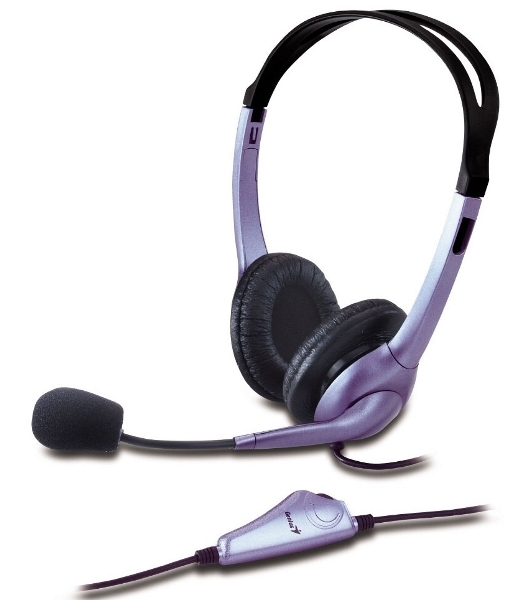 Гарнитура Genius HS-04S Single фиолетовый, проводная