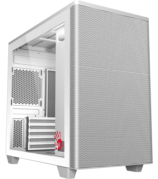 Компьютерный корпус Bloody BD-CC117F белый без БП mATX 5x120мм 1xUSB 2.0 1xUSB 3.0 audio bott PSU