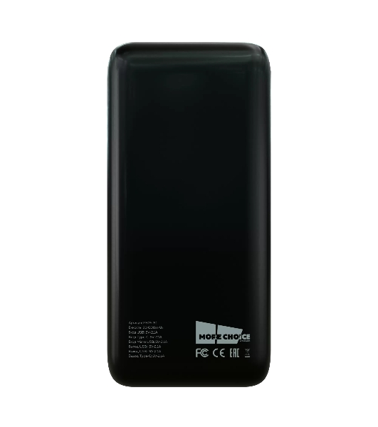 Портативный аккумулятор More choice (4620202550521) PB19-20 2USB 2.1A - 20000mAh черный