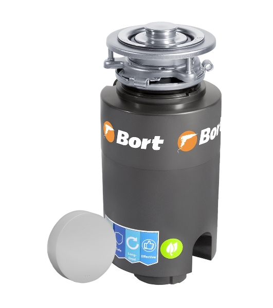 Измельчитель пищевых отходов Bort TITAN 4000 (Control) Мощность л.с. 0,75; 560 Вт; 4,2 кг/мин; 3200 об/мин; 1400 мл; Металл;набор аксессуаров 5 шт [93410242]