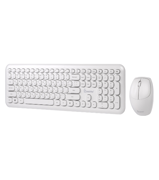 Комплект клавиатура+мышь Smartbuy 666395AG беспроводной, USB, 1000 DPI, белый