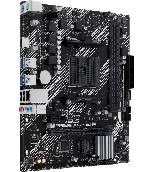 Материнская плата ASUS PRIME A520M-R, AM4, AMD A520, 2xDDR4, 4xSATA, 1xM.2, 1xPCIe 3.0 x16, 1xPCIe x1, 1xHDMI, 1x 1Gb LAN, 2xUSB-A 2.0, 4xUSB-A 3.2 Gen 1, 3x3.5 мм, 7.1, mATX