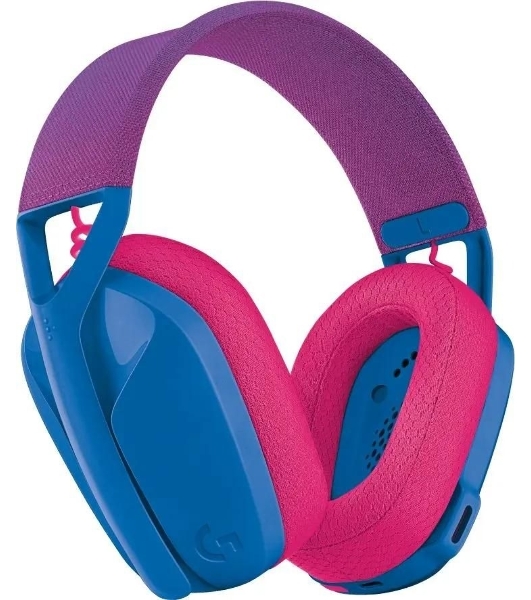 Гарнитура Logitech G435 синий/розовый, беспроводная, Bluetooth/USB, до 18 ч