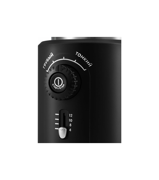 Кофемолка Kitfort KT-747 200Вт сист.помол.:ротац.нож вместим.:70гр черный/серебристый