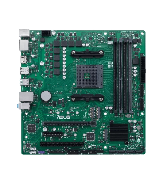 Материнская плата ASUS PRO B550M-C/CSM, AM4, AMD B550, 4xDDR4, 4xSATA, 2xM.2, 1xPCIe 4.0 x16, 1xPCIe 4.0 x4, 1xHDMI, 2xDP, 1x1Gb LAN, 1xUSB-C 10Gbps, 1xUSB-A 10Gbps, 2xUSB-A 5Gbps, 2xUSB-A 2.0, 3x3.5 мм, 7.1, mATX