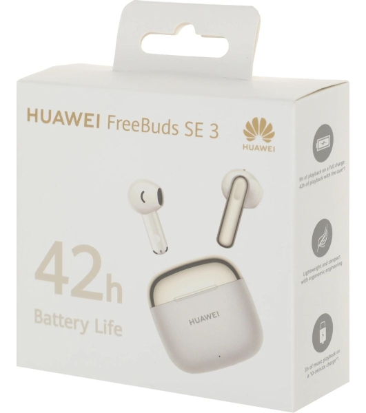 Наушники TWS Huawei FreeBuds SE 3 бежевый, вкладыши, Bluetooth, быстрая зарядка, до 8 ч