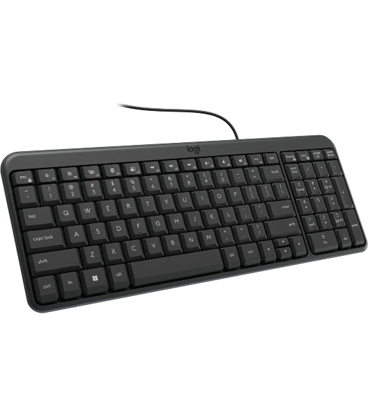 Клавиатура Logitech K106 проводная, USB Type-A, чёрный