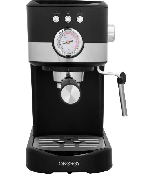 Кофеварка рожковая Energy EN-256R (108169) черный, исп. кофе - молотый, 1,2 л, 1100 Вт, 15 бар
