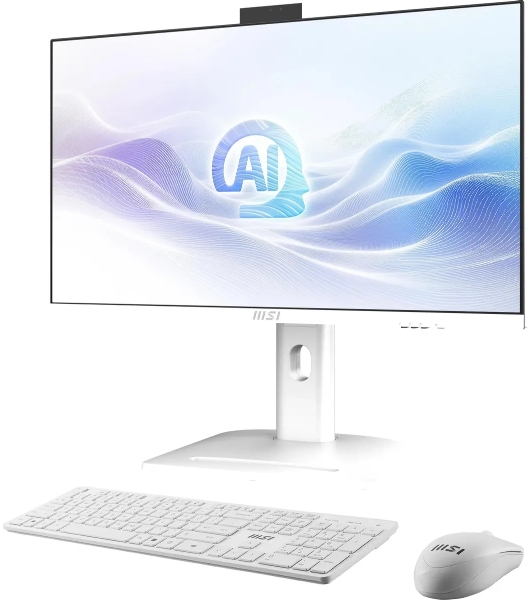 Моноблок MSI Modern AM273QP AI 1UM-094XRU 27' WQHD Core Ultra 7 155H (1.4) 32Gb SSD1Tb Graphics CR без ОС 2.5xGbitEth WiFi BT 150W клавиатура мышь Cam белый 2560x1440 (9S6-AF0112-293)