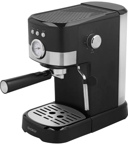 Кофеварка рожковая Energy EN-256R (108169) черный, исп. кофе - молотый, 1,2 л, 1100 Вт, 15 бар
