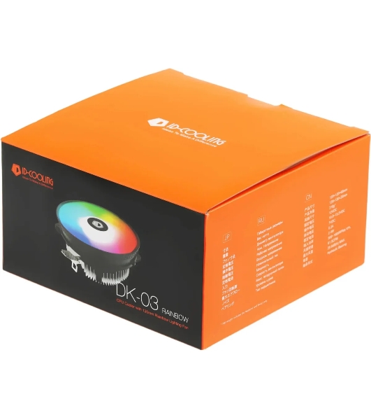 Кулер ID-COOLING DK-03 RAINBOW черный/серебристый 120мм алюминий 1800rpm 26db 4-pin 100W 63мм