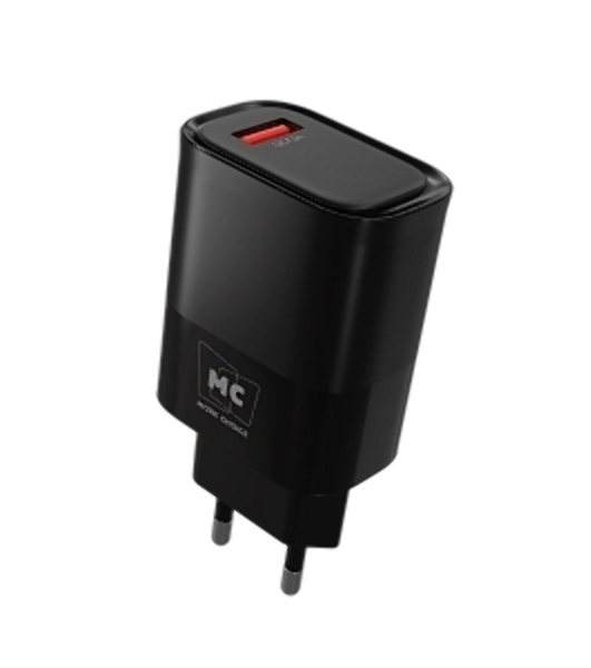 Сетевое зарядное устройство MORE CHOICE (4620202553416) NC09m 1USB 3.0A QC3.0 15W, черный