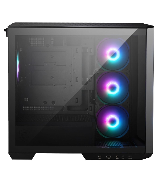 Компьютерный корпус без блока питания Case MSI MAG PANO M100R PZ, Mini-Tower, TG, 4x120мм ARGB, 1xUSB 3.2, 1xUSB 3.2 Type-C, mATX, mITX черный