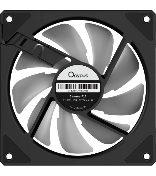 Вентилятор для корпуса Ocypus Gamma F12 ARGb REVERSE BLADE BK (Gamma-F12-BK1AM01X-GL)