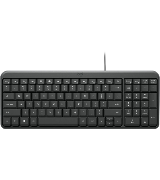 Клавиатура Logitech K106 проводная, USB Type-A, чёрный