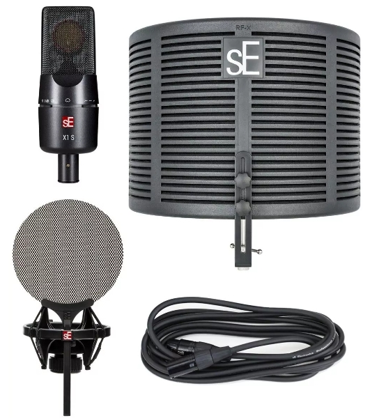 Микрофон конденсаторный sE Electronics [X1 S STUDIO BUNDLE] 20 Гц 20 кГц, кардиоида, комплектация: фильтр RF-Х, металлический поп-фильтр, держатель типа паук, 3-х метровый микрофонный кабель