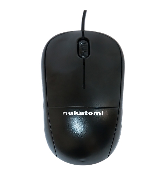 Мышь проводная Nakatomi MON-05U черный, 1000 dpi, USB, кнопки - 3