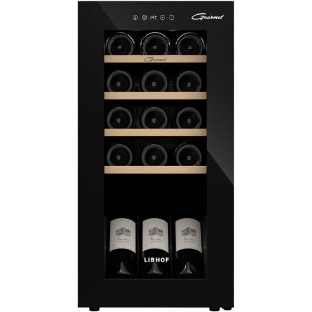 Винный шкаф Libhof GM-15 черный, 40 л, 1 отсек, 15 бут., класс A
