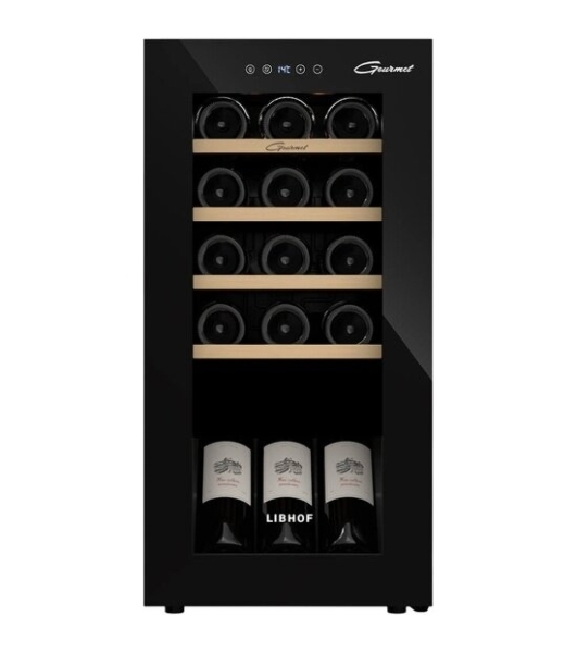 Винный шкаф Libhof GM-15 черный, 40 л, 1 отсек, 15 бут., класс A