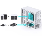 Корпус без блока питания JONSBO D300, Mini-Tower, TG, no fan, 2xUSB-A 3.2 + 1xUSB-C 3.2, mATX, mITX White, фото24