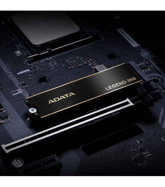 Накопитель SSD ADATA LEGEND 960, 1Tb, PCIe 4.0 x4, M.2 2280, NVMe, R/W 7400/6000, с радиатором