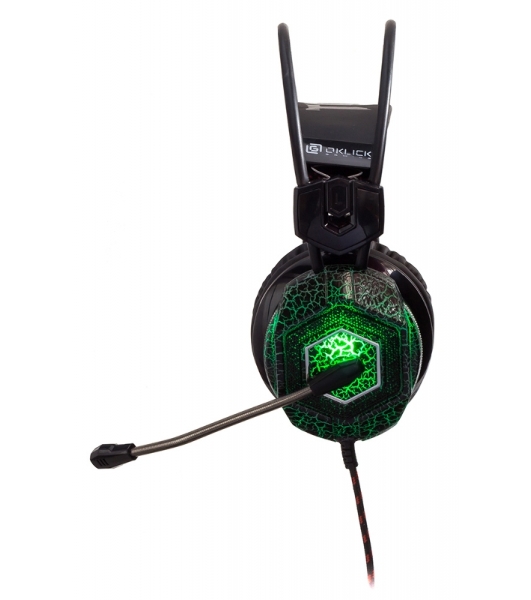 Гарнитура Oklick HS-L500G зелёный/чёрный, проводная, USB/3.5 мм