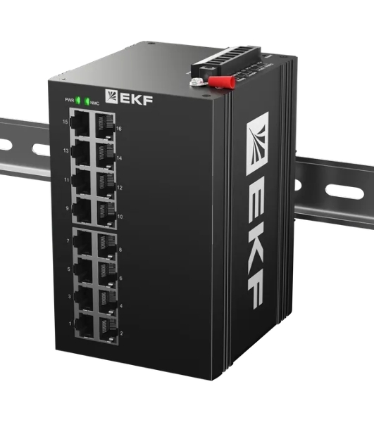 Коммутатор EKF TSX-ML2-16GTP, 16×1 Гбит/с PoE, управляемый