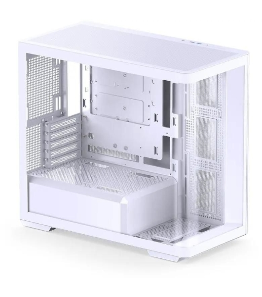 Корпус без блока питания JONSBO D300, Mini-Tower, TG, no fan, 2xUSB-A 3.2 + 1xUSB-C 3.2, mATX, mITX White