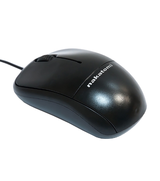 Мышь проводная Nakatomi MON-05U черный, 1000 dpi, USB, кнопки - 3