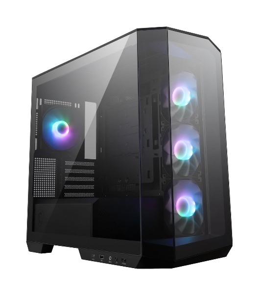 Компьютерный корпус без блока питания Case MSI MAG PANO M100R PZ, Mini-Tower, TG, 4x120мм ARGB, 1xUSB 3.2, 1xUSB 3.2 Type-C, mATX, mITX черный