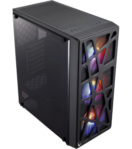 Компьютерный корпус Aerocool/Formula MANA черный без БП ATX 6x120мм 2xUSB 2.0 1xUSB 3.0 audio bott PSU