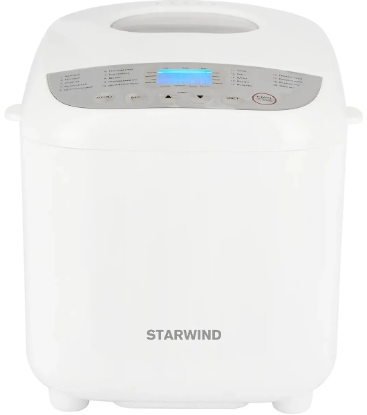 Хлебопечка Starwind SBM2085 белый/серебристый, 600 Вт, 1.0 кг, 19 программ