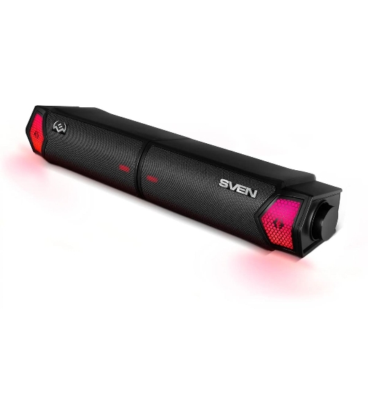 Саундбар мини SVEN SB-G1450, черный (10 Вт, питание USB, Bluetooth, подсветка)