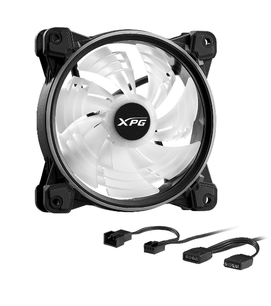 Вентилятор для корпуса ADATA XPG HURRICANE 120 PWM ARGb черный, 120 мм, пластик, 2000 об/мин, 18.17 дБ, 4 pin